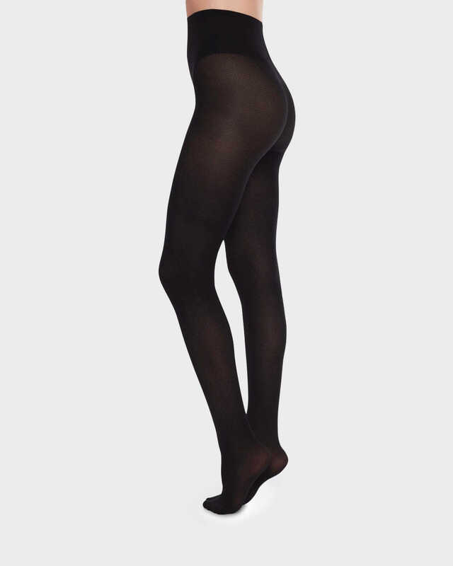 Swedish Stockings Nina Fishbone Tights Svart L