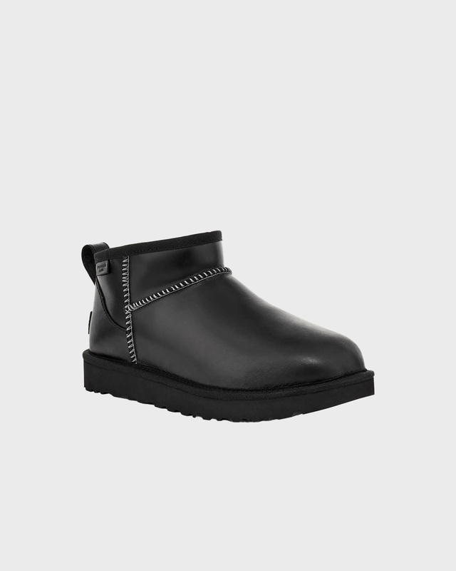 UGG Boots W Classic Ultra Mini Leather Regenerate Black US 5 (EUR 36)