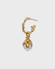 Maria Nilsdotter Earring Bud Hoop  Gold ONESIZE