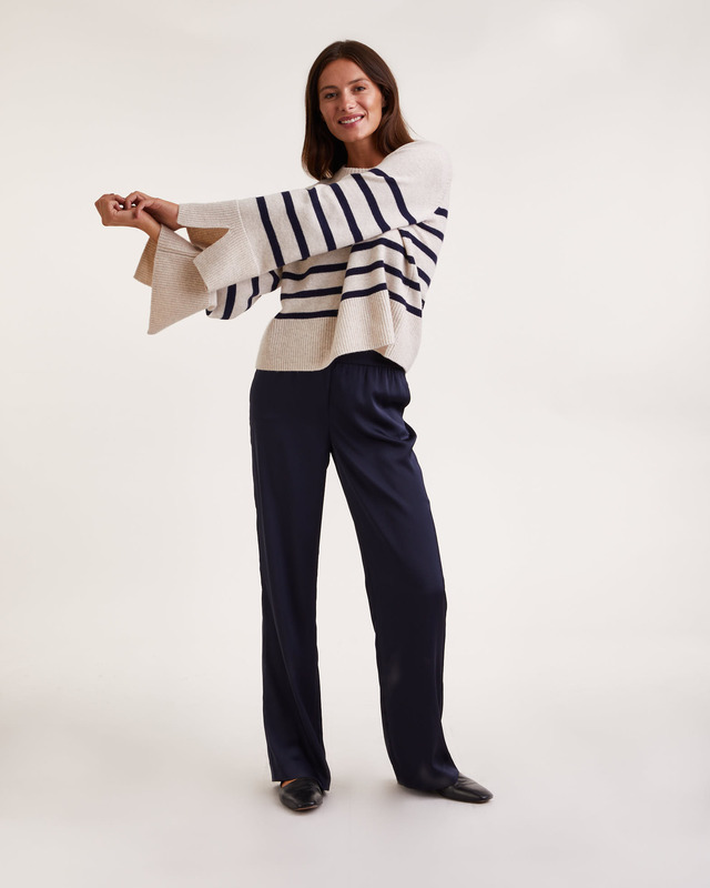 Wakakuu Icons Sweater Josie Stripe Knit Cream M