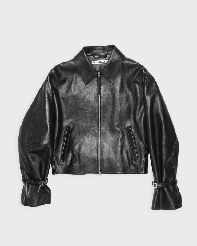 Acne Studios Jacka Relaxed Leather Svart 36