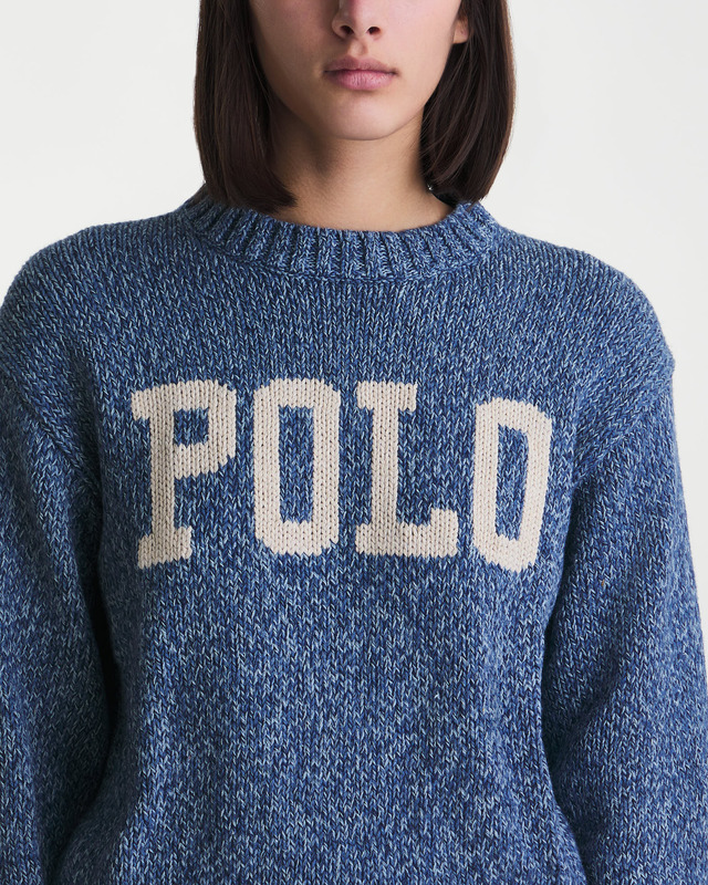 Polo Ralph Lauren Sweater Logo Intarsia Cotton Multicolor L