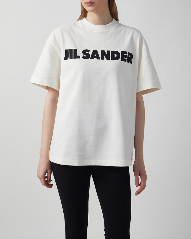 Jil Sander T-Shirt Logo Cotton Porcelain M