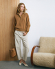Wakakuu Icons Genser Macy Zip Wool Camel L