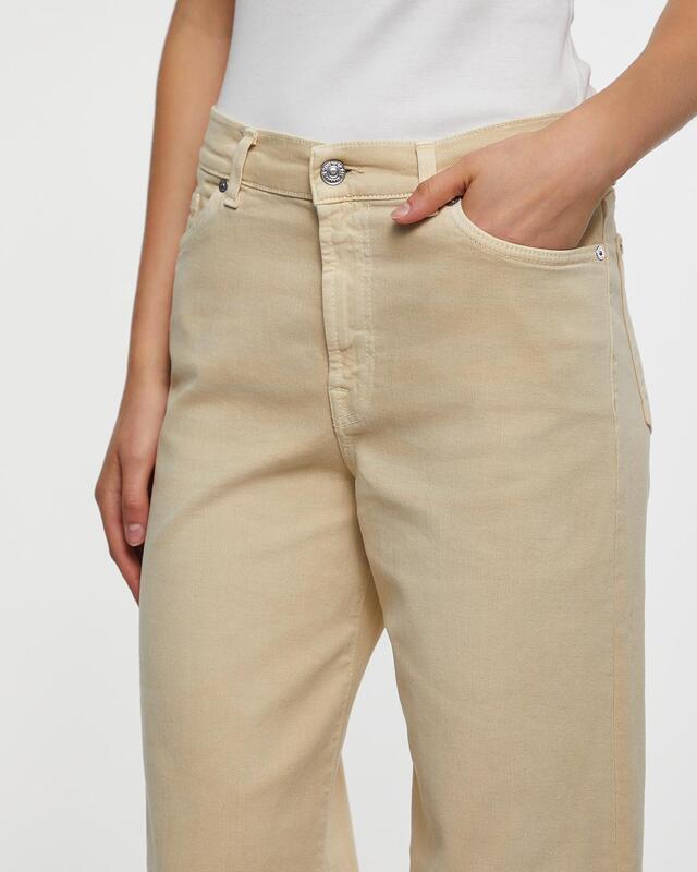 7 For All Mankind Jeans Lotta Cropped Cold Brew Beige 25