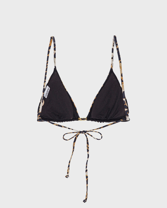 GANNI Bikinitopp Printed String Leopard 42