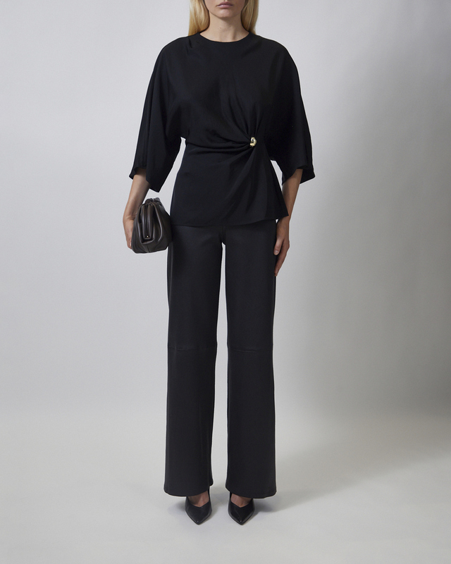 Malina Blouse Zilla Brooch Detailed Black 34