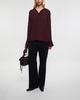 Filippa K Blouse Half Placket Burgundy  38