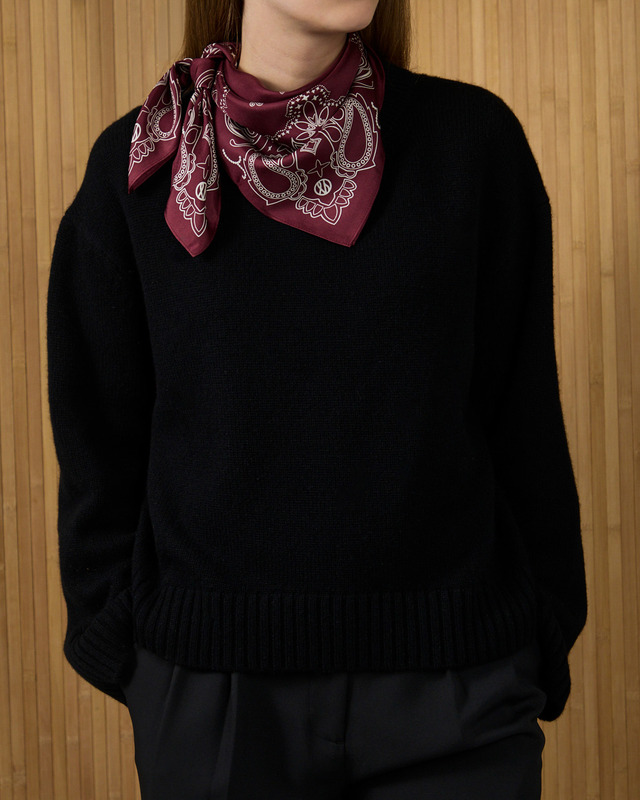 Le Scarf Skjerf Paisley Vinrød 65x65 ONESIZE