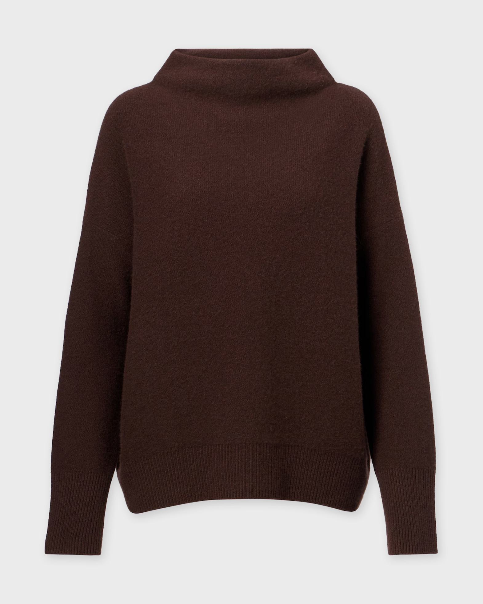 Vince Women's Beige Sweater Boiled Funnel Pullover Cashmere Medium